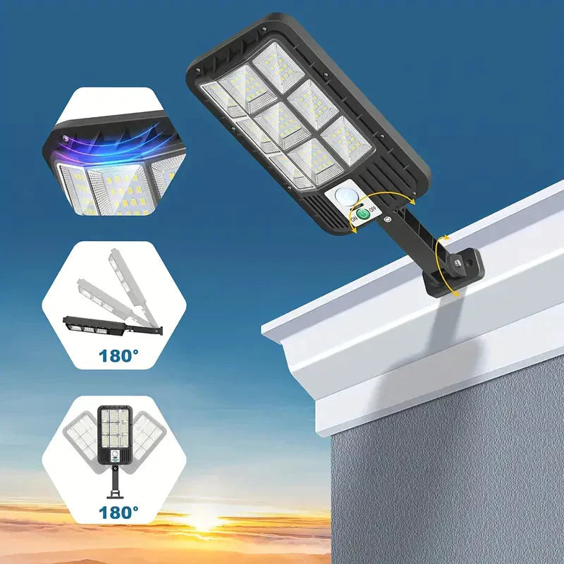 Powerful Outdoor Solar Flood Light with Motion Sensor and 5000 Lumens