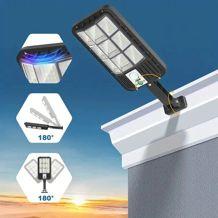 Powerful Outdoor Solar Flood Light with Motion Sensor and 5000 Lumens