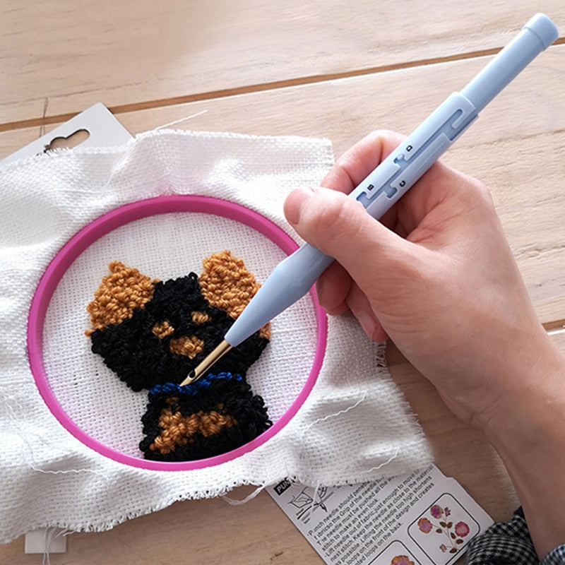 Creative embroidery punch needle for unique handicraft - easy &amp; göy