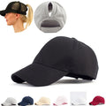 Women rotete hair top baseballcaps with hestehale opening