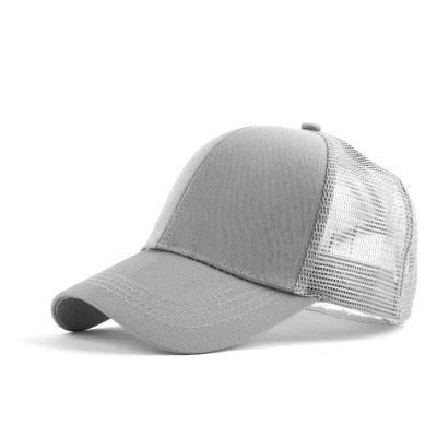 Women rotete hair top baseballcaps with hestehale opening