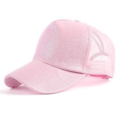 Women rotete hair top baseballcaps with hestehale opening