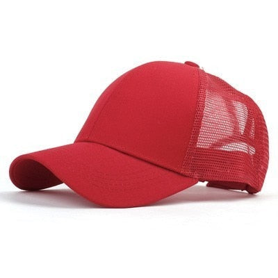 Women rotete hair top baseballcaps with hestehale opening