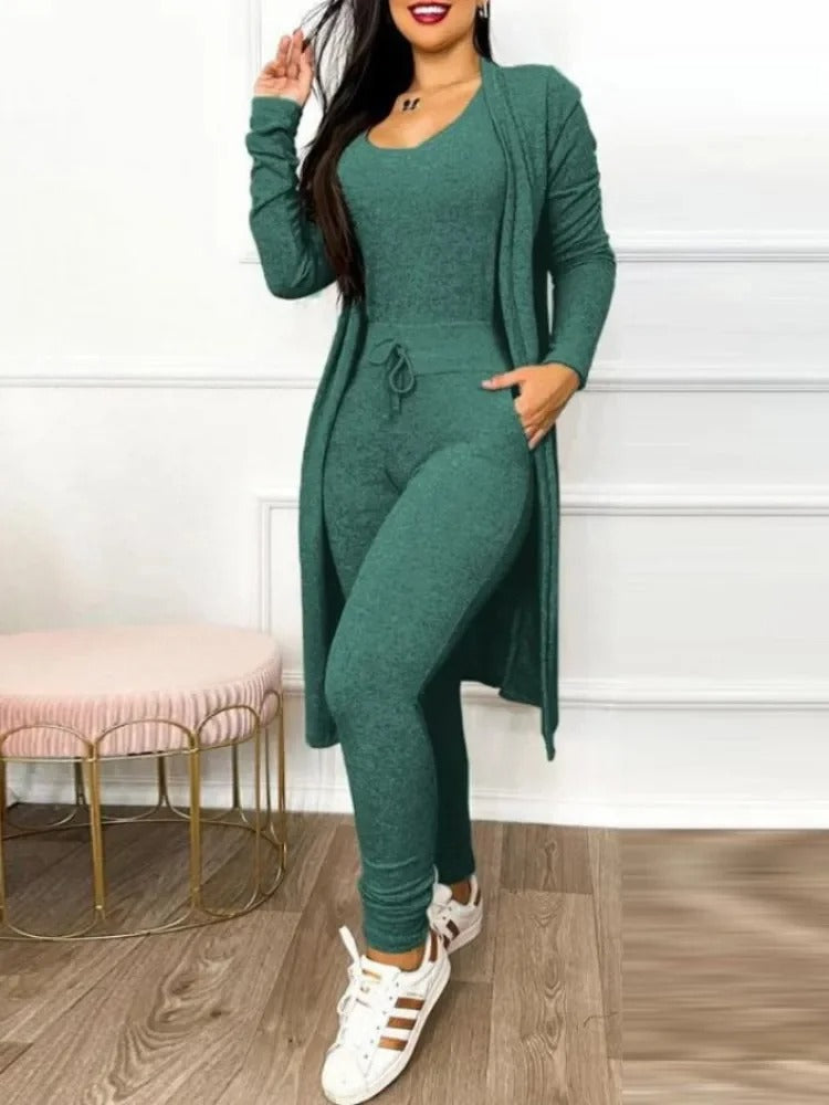 Women Laces Jumpsuit &amp; Kåpesett – Elegant Two-piece Outfit