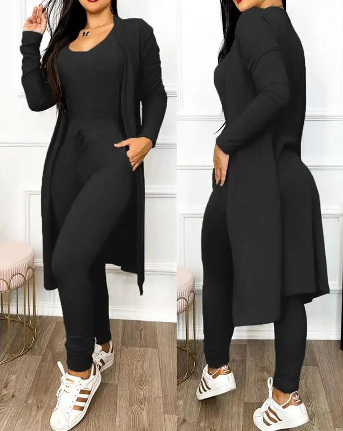 Women Laces Jumpsuit &amp; Kåpesett – Elegant Two-piece Outfit