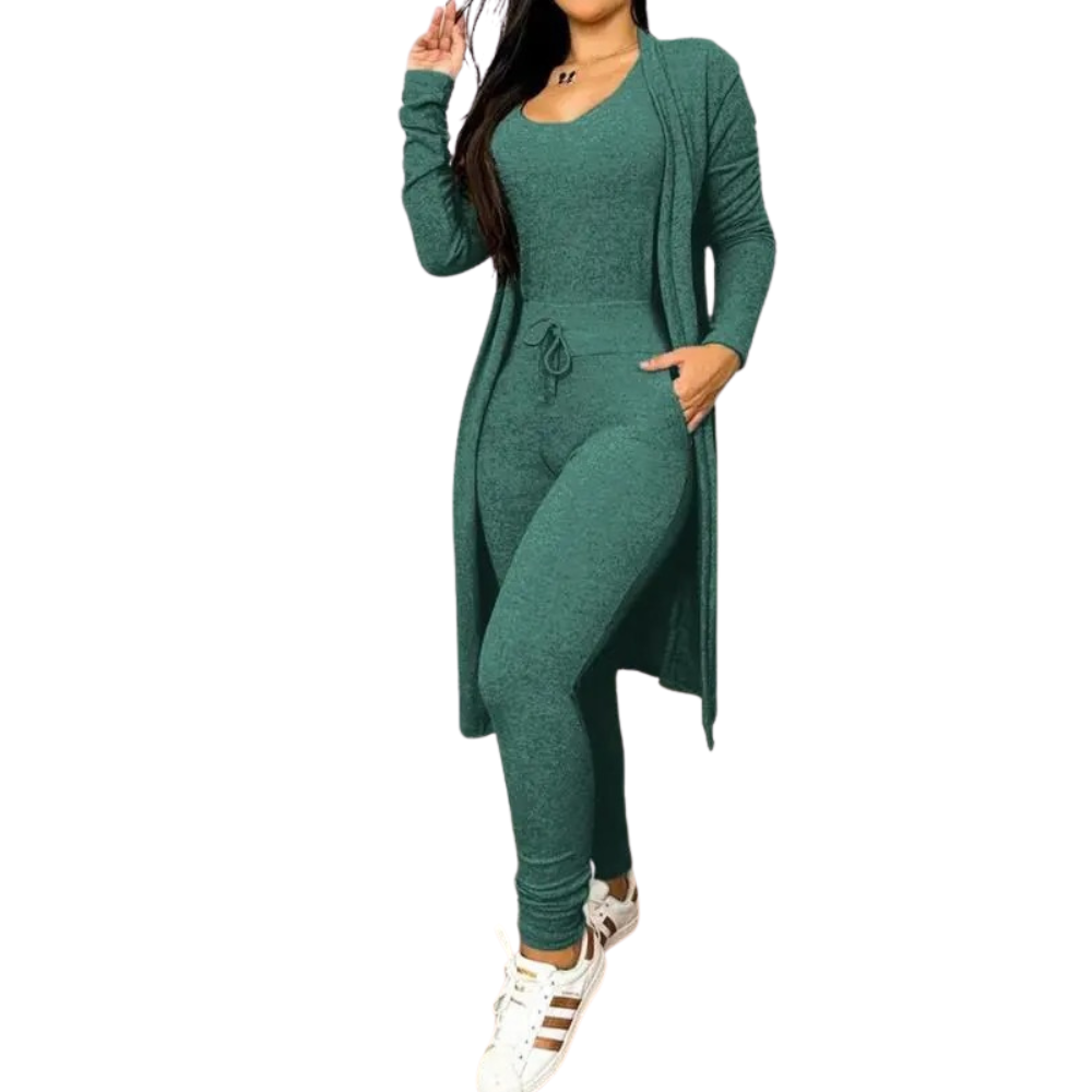 Women Laces Jumpsuit &amp; Kåpesett – Elegant Two-piece Outfit