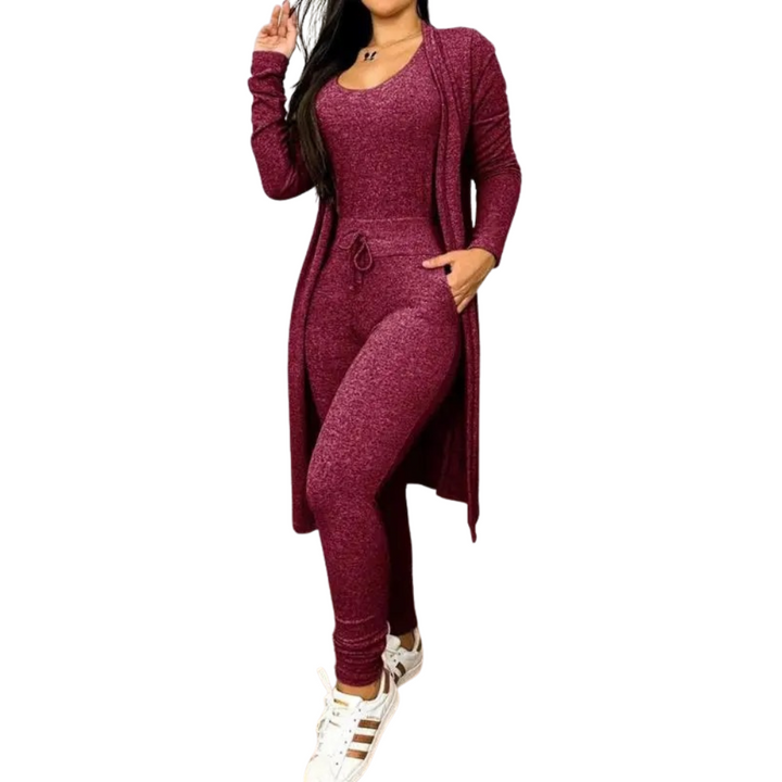 Women Laces Jumpsuit &amp; Kåpesett – Elegant Two-piece Outfit