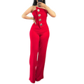Women assymetrical bandeau-jumpsuit