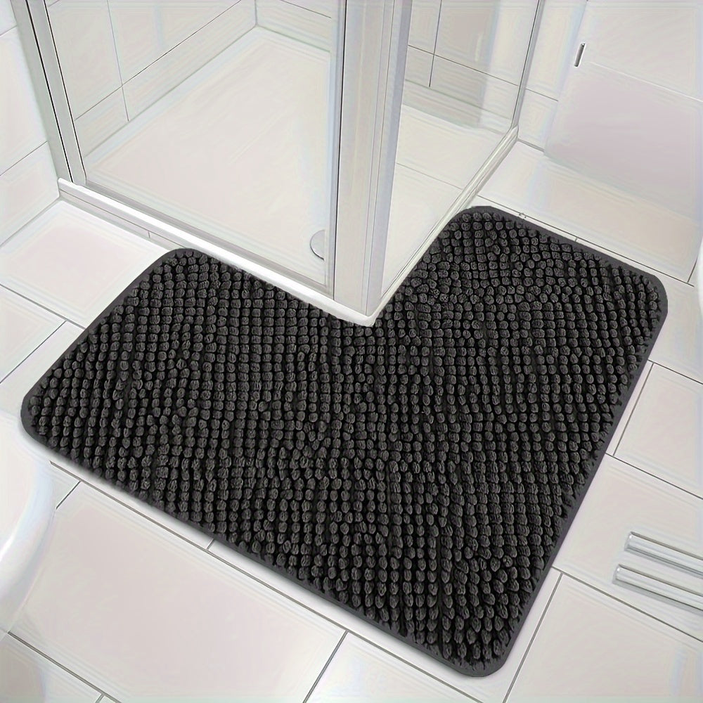 L-formet hjörnedusjmatte for secure and style clean bathroom