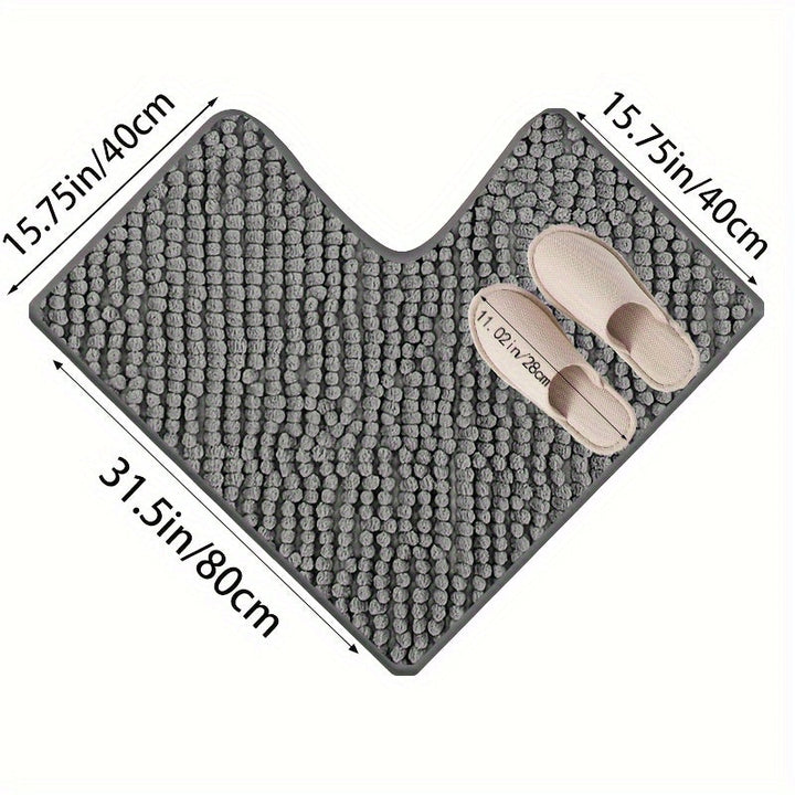 L-formet hjörnedusjmatte for secure and style clean bathroom