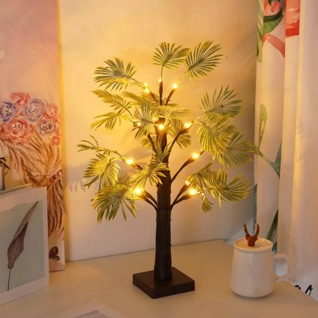 LED-julelys with palmeblad - Special and elegant
