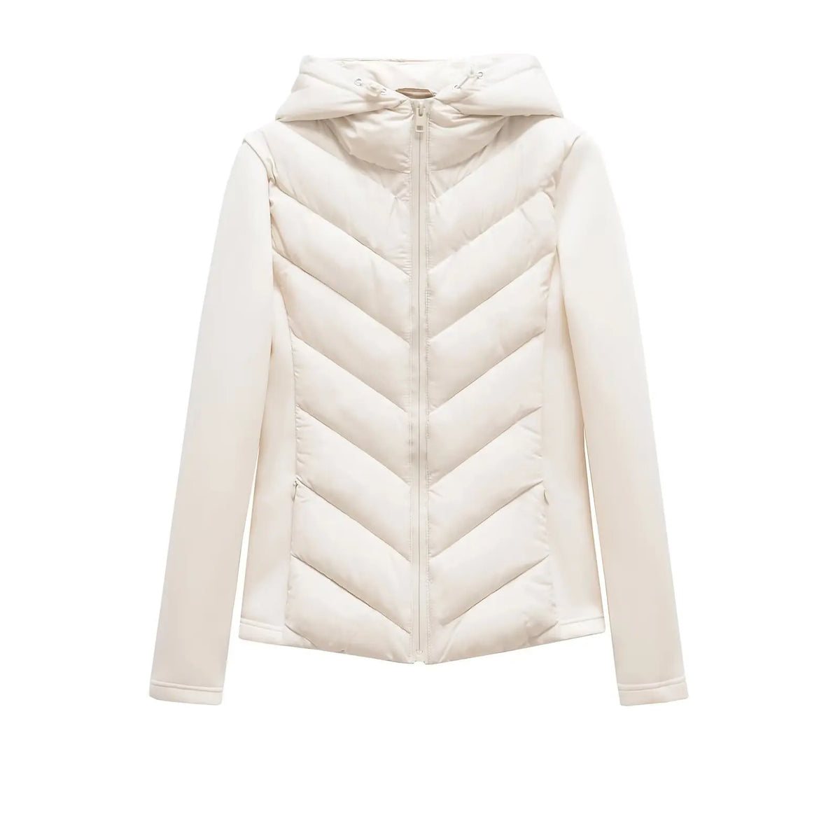 Women's Lightweight Quilted Jacket with Hood and Hidden Pockets