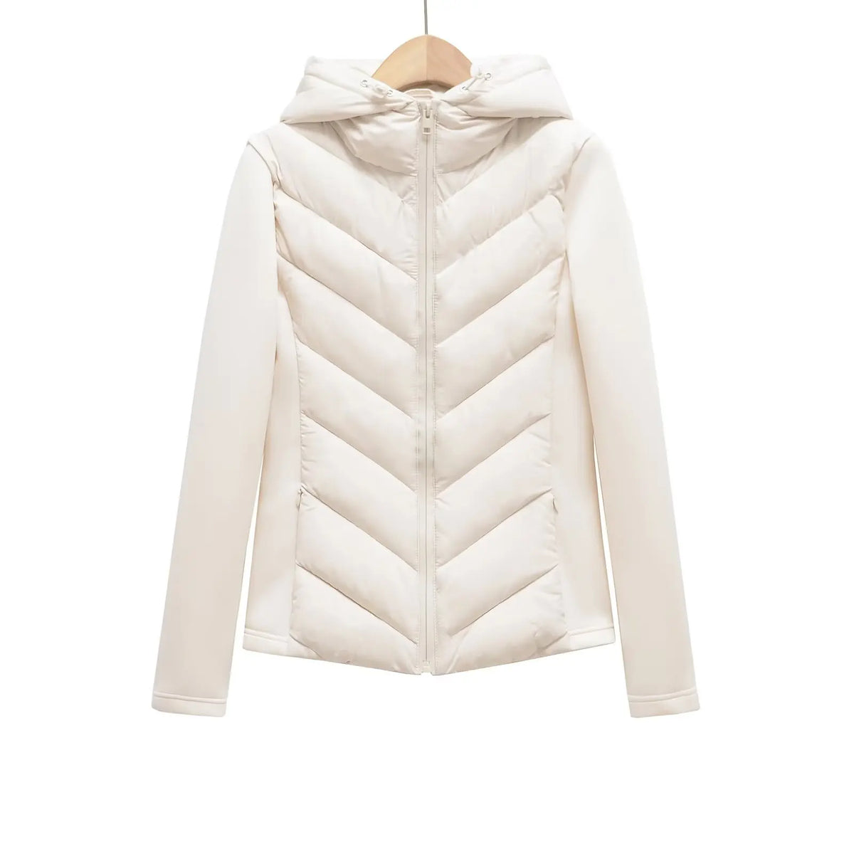 Women's Lightweight Quilted Jacket with Hood and Hidden Pockets