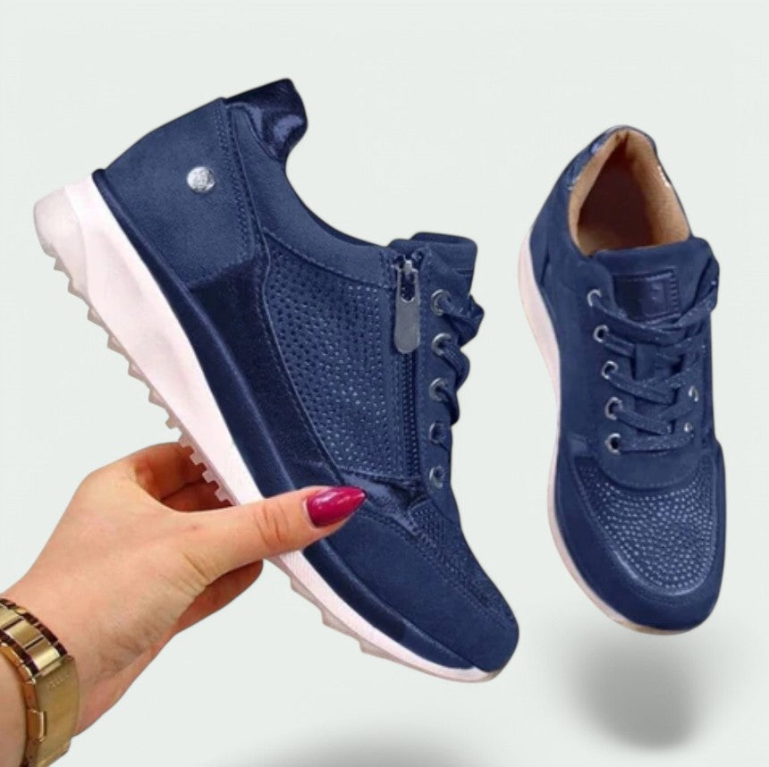 Women Lightweight &amp; Comfortable Trainers with Hook-and-loop fastening