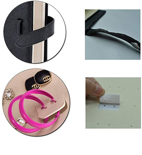 Portable smykkeopp panneler for earrings and ring