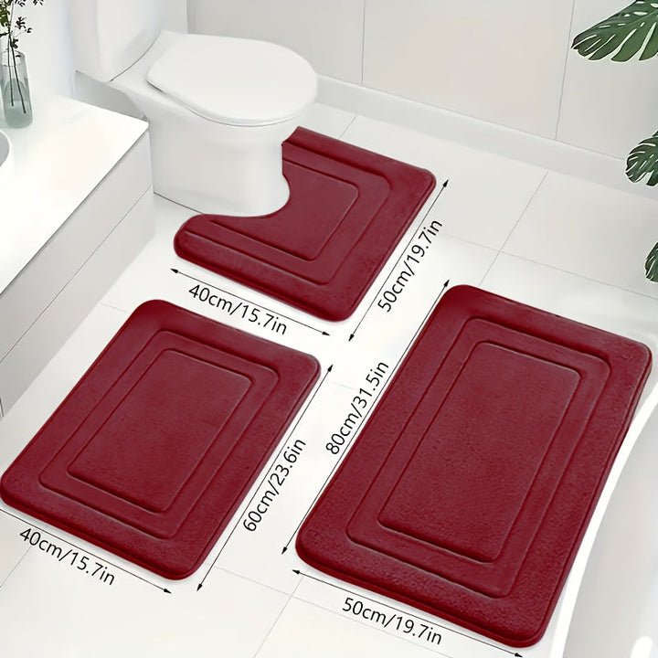 Luksuri pour 3 - delt baderom speciell set in memory foam
