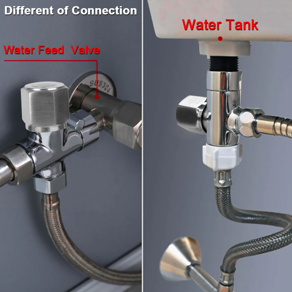 Manual bidet valve: juster naked won pressure for baderom hygiene