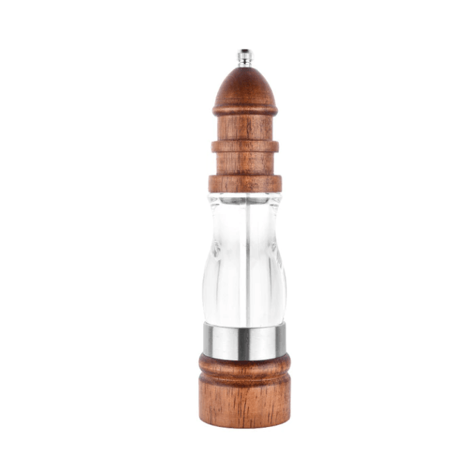 Manual krydderk shelter in wood with adjustable grind mechanism