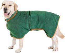 Hundebadekåpe in microfibre - dries and varmer dog after bathroom / trip
