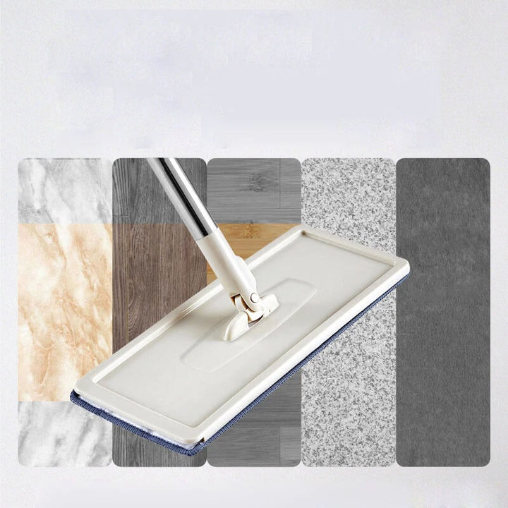 Microfiber Floor Mop with Self-Wringing Bucket for Easy Cleaning