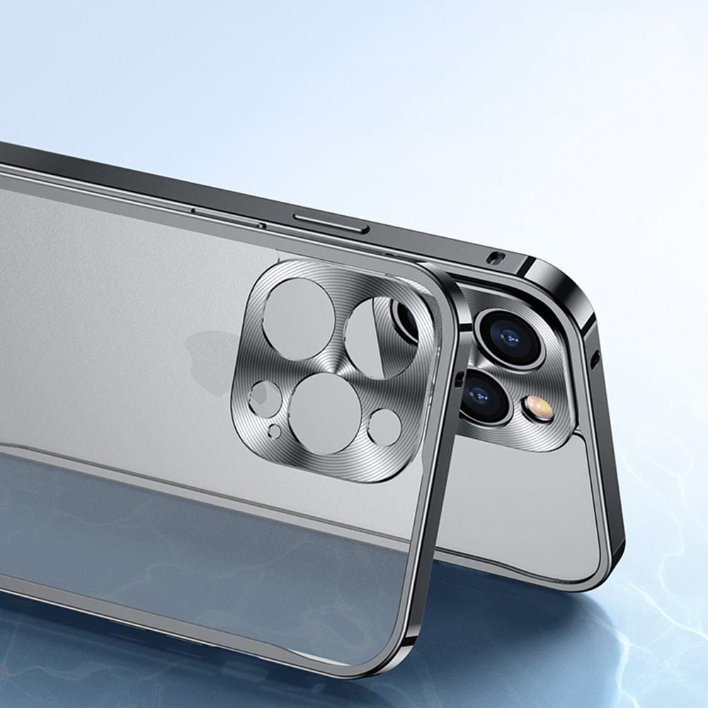 Minimalist aluminum frame for iPhone with shock protection