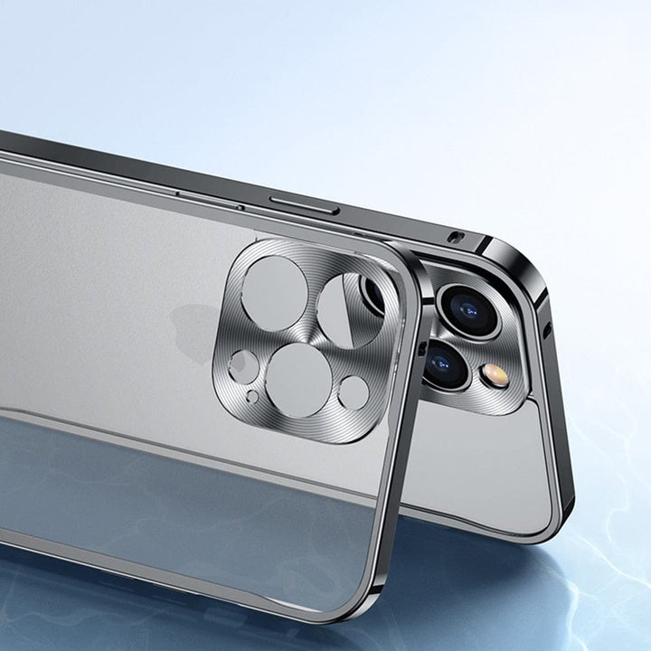Minimalist aluminum frame for iPhone with shock protection