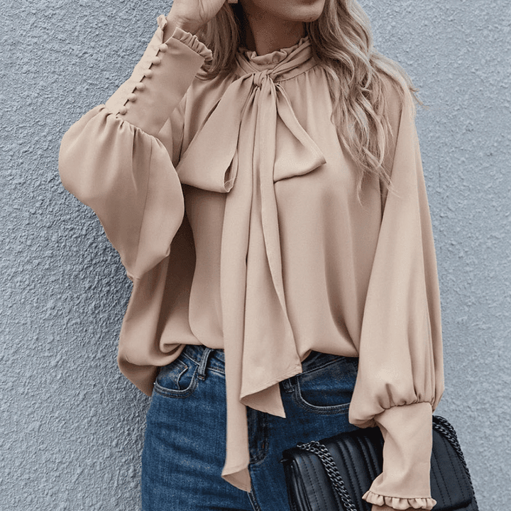 Women Long-sleeved Blouse – Minimalist Elegance for Every Occasion