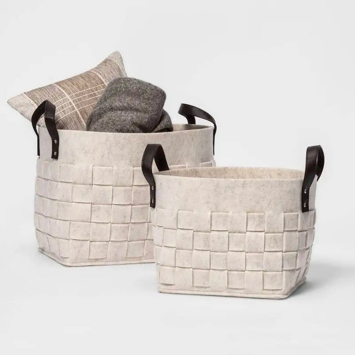 Stylish oppbevaringskurver - organization with modern stamp