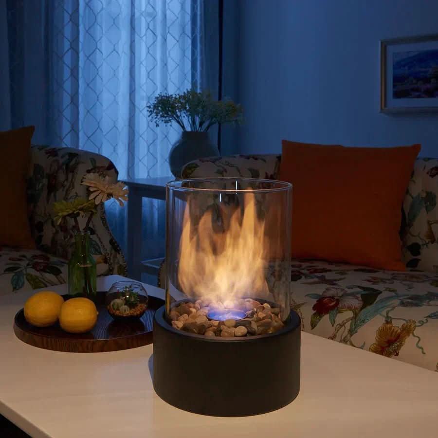 Modern table hearth for in - and out use