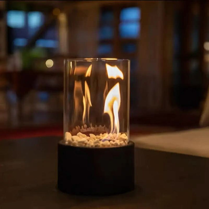 Modern table hearth for in - and out use
