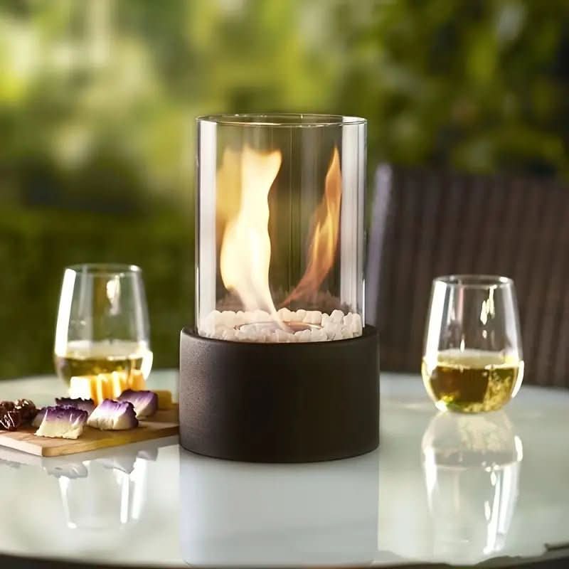 Modern table hearth for in - and out use