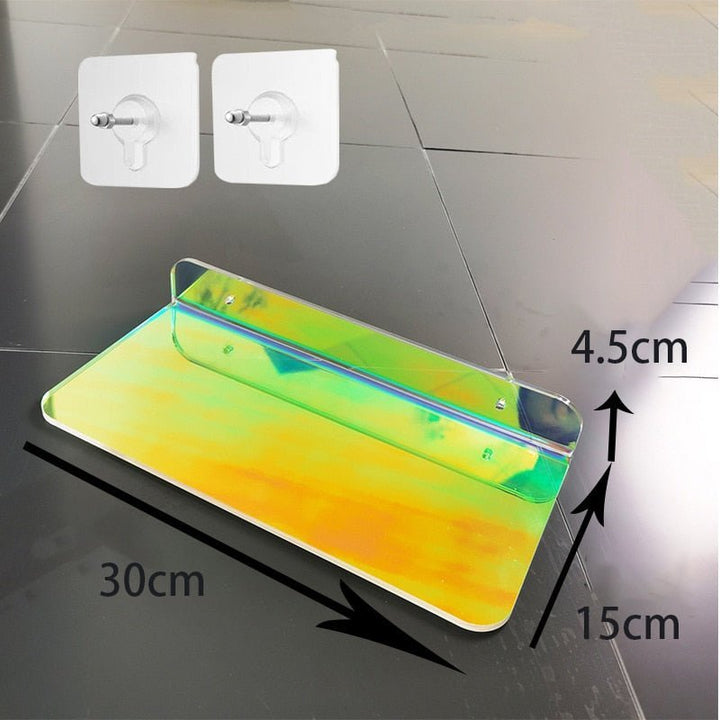 Modern fluently wall ledge - colourful and platsbe saving storage