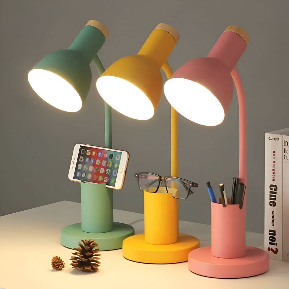 Modern led-bordslampa with penne socket for hamper office
