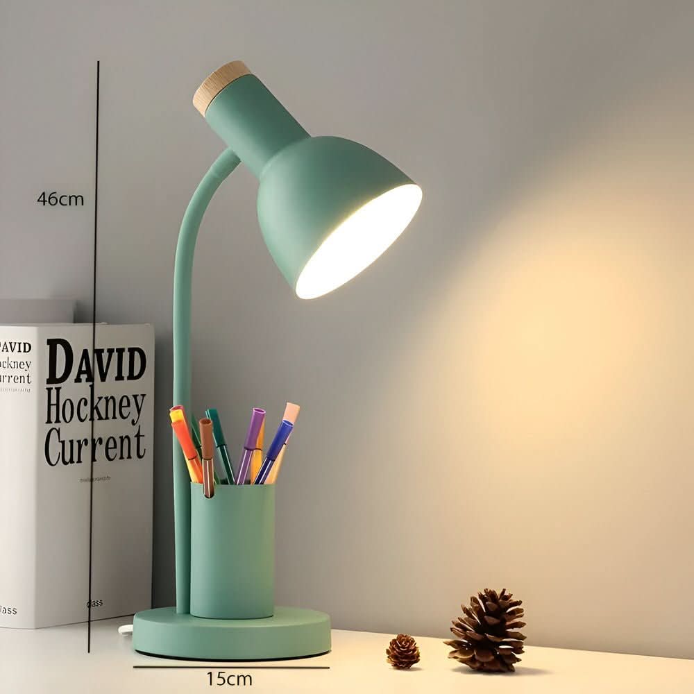 Modern led-bordslampa with penne socket for hamper office