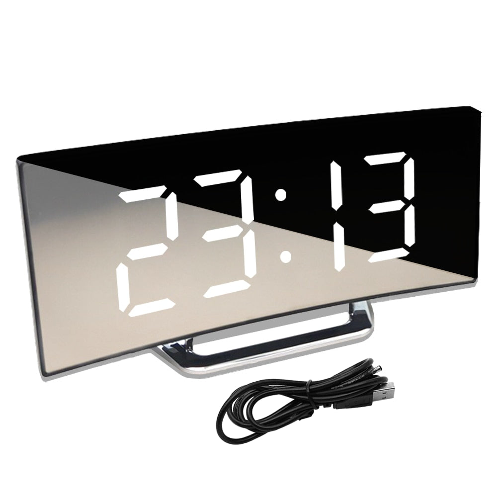 Clean suffered vekker clock with mirror screen and temperature viewing