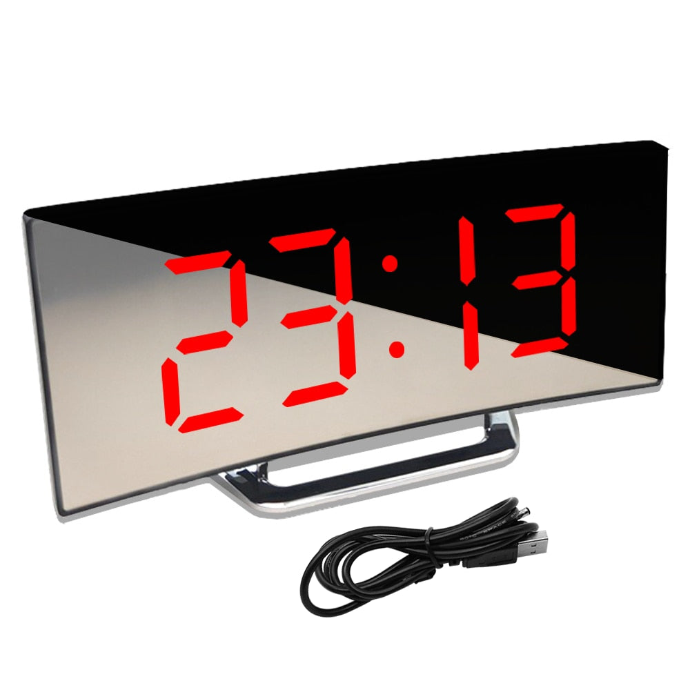 Clean suffered vekker clock with mirror screen and temperature viewing