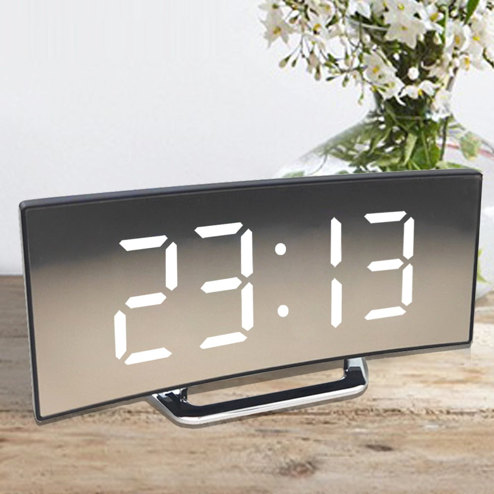 Clean suffered vekker clock with mirror screen and temperature viewing