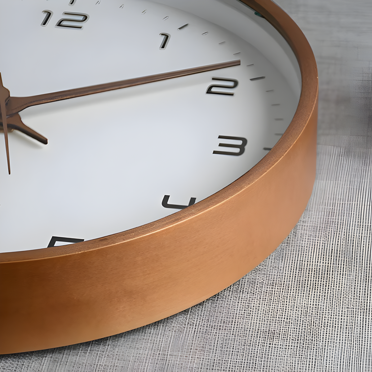 Silent Wooden Wall Clock with Modern Round Design