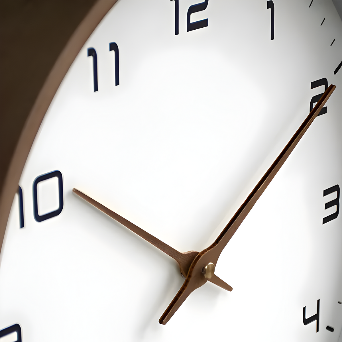 Silent Wooden Wall Clock with Modern Round Design