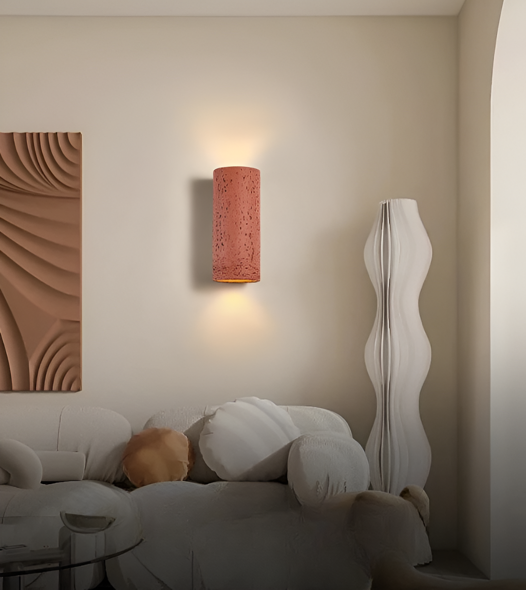 Modern suffered wall light with elegant up / down lighting