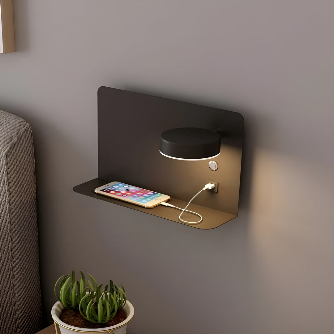 Modern Wall Lamp with USB Charger and Switch for the Home