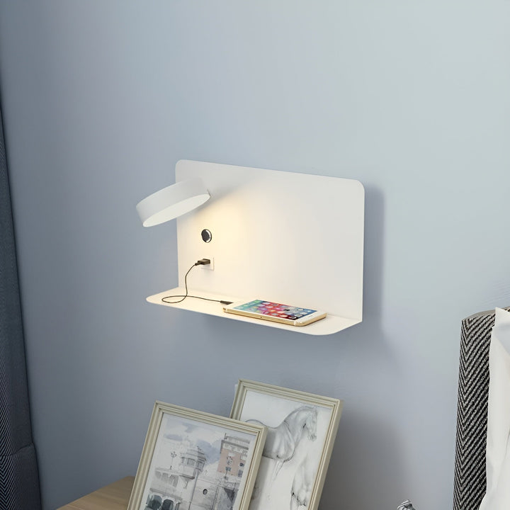 Modern Wall Lamp with USB Charger and Switch for the Home