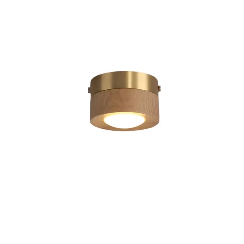 Ceiling Lamp with Warm LED &amp; Elegant Walnut Look