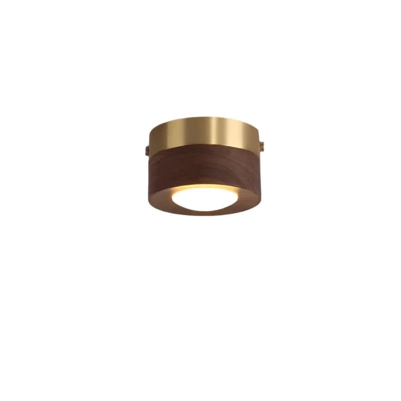 Ceiling Lamp with Warm LED &amp; Elegant Walnut Look