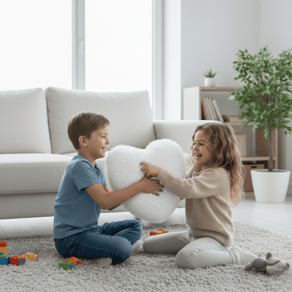 Hjerteformet decoration pillow - soft and stylish for every home