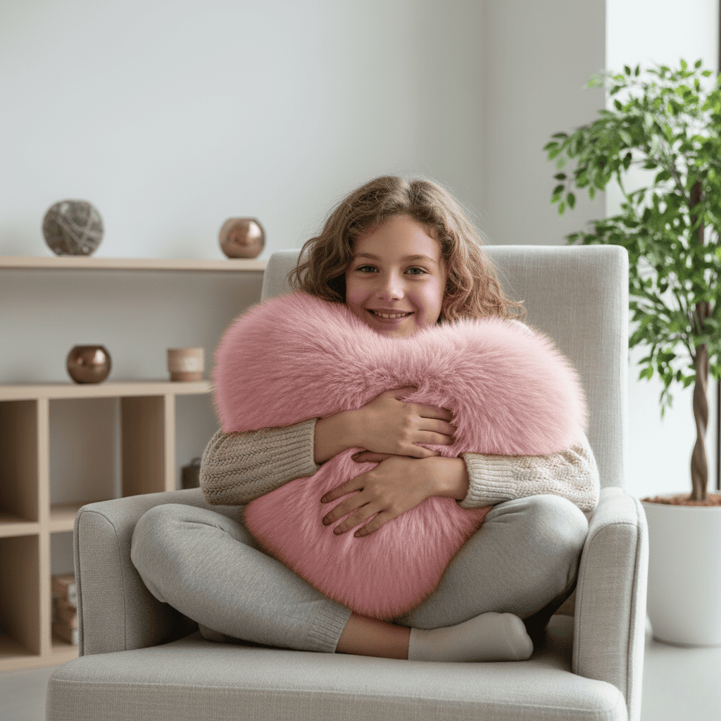 Hjerteformet decoration pillow - soft and stylish for every home