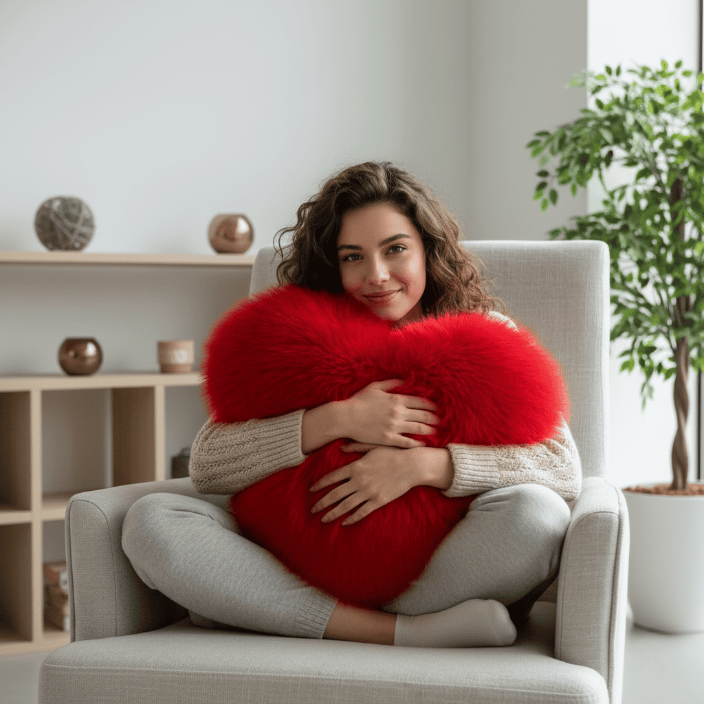 Hjerteformet decoration pillow - soft and stylish for every home