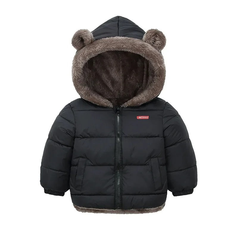 Soft kasjmir blend hood jacket for children