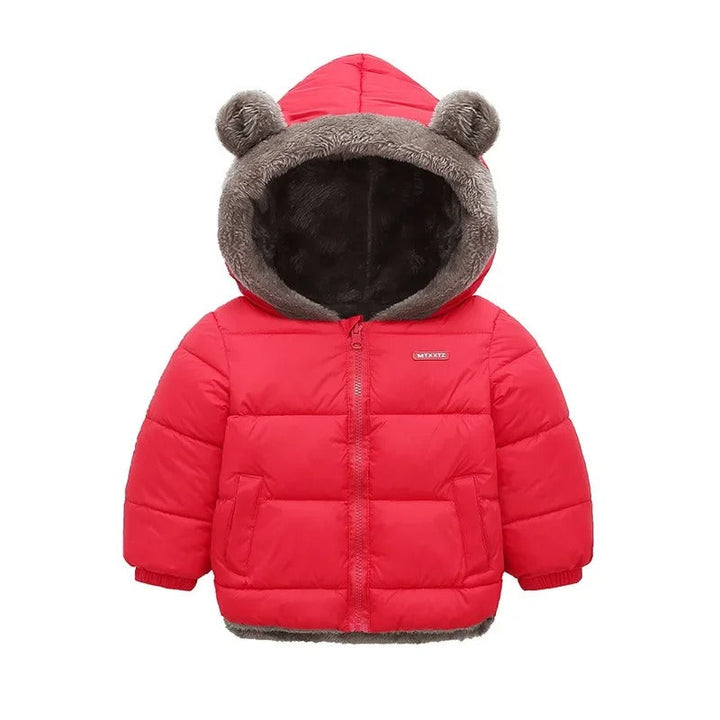 Soft kasjmir blend hood jacket for children