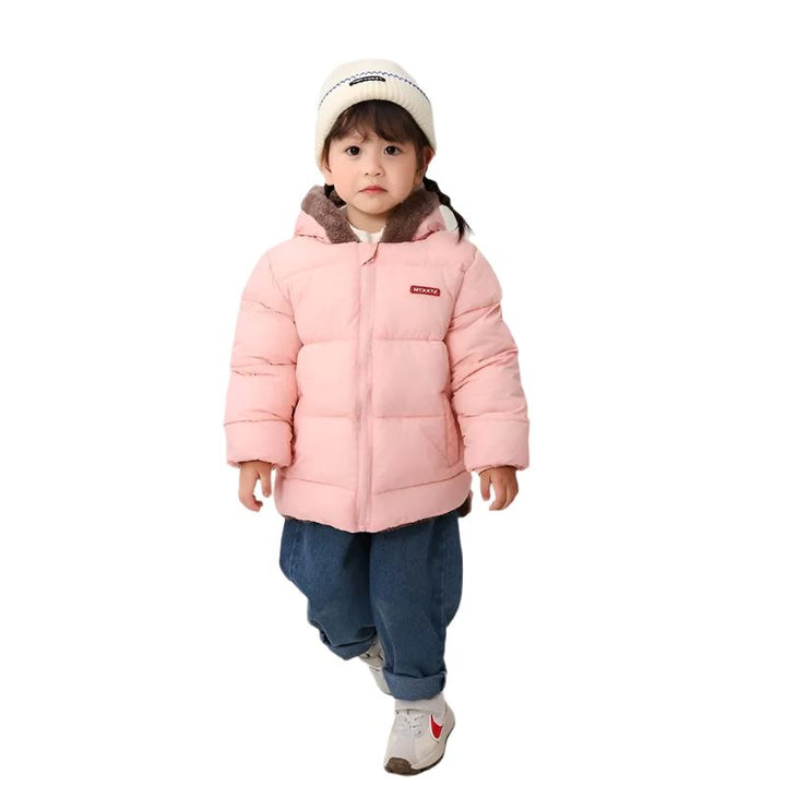 Soft kasjmir blend hood jacket for children